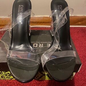 Clear women’s strap sandals